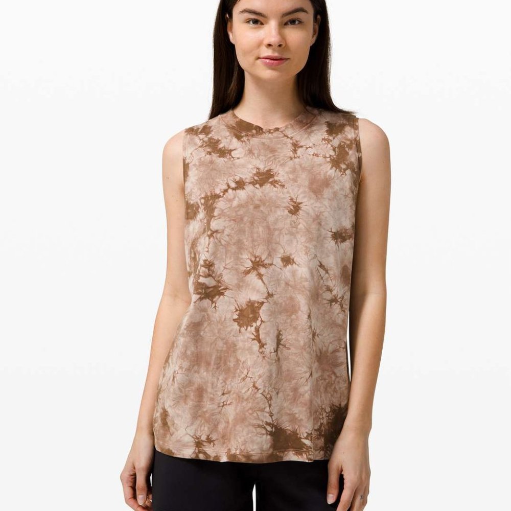 Lululemon All Yours Tank Top Size 6 NWT Earth Dye Clay